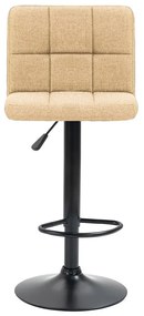 Scaune de bar tapitate 2 buc, bej