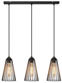 Lustră pe cablu TORRI 3xE27/15W/230V negru