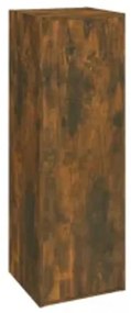 Set dulapuri TV, 3 piese, stejar fumuriu, lemn prelucrat 3, Stejar afumat, 80 x 30 x 30 cm