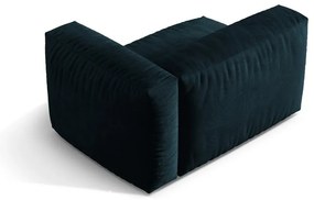 Modul pentru canapea modulară albastru închis cu tapițerie din catifea (cu colț pe partea dreaptă) Martina – Micadoni