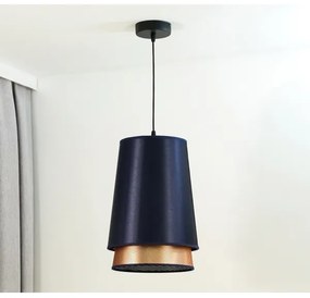 Lustră pe cablu BELL Duolla SHINY 1xE27/15W/230V d. 25 cm albastru/cupru