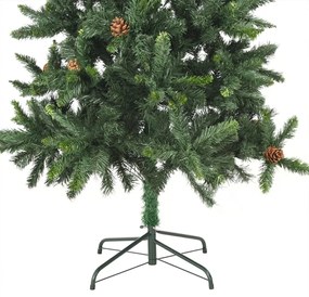 Brad de Craciun artificial cu LED-uriconuri, verde, 210 cm 1, Verde, 210 cm