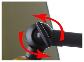 Lampă de perete FUNDO 1xE27/40W/230V negru/auriu