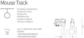 Spot directionabil pentru sina Link MOUSE TRACK NERO 229782 IDL