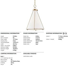 Pendul de forma conica, desing LUX, ELDRIDGE