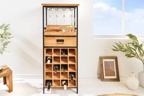 Masuta cu spatiu depozitare sticla si pahare design industrial Seven Seas 120cm