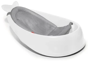 Cădiță pentru bebeluși cu covoraș ergonomic Skip Hop MOBY 3 alb