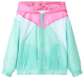 Jachetă pentru copii cu glugă și fermoar, multicolor, 128
