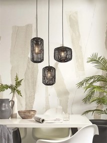 Lustra/Pendul eco din ratan Tanami tube L, bl