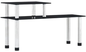 vidaXL Raft de bucătărie, negru, 45x16x26 cm, sticlă securizată