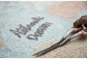 Covor pentru copii lavabil/țesut manual din bumbac 140x200 cm Vintage Map – Lorena Canals