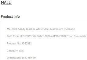 Aplica LED stil ambiental NALU diametru-40cm, 2700K NVL-9580582