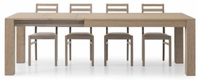 MASA FAVOLA - EXTENSIBILA FINISAJ STEJAR PERIAT - STEJAR NATURAL - 180 cm / 90 cm / 77 cm