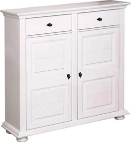 Dulap lemn masiv alb Pantofi Ariana, 115 × 37,5 × 115 cm