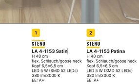 Veioza / Lampa de birou ajustabila Steno satin chrome