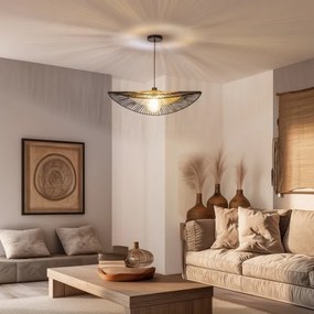 Brilagi - Lustră LED suspendată pe cablu CERIA BOHO, 1xE27/40W/230V, Ø 50 cm, negru/maro