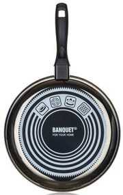 Banquet Tigaie emailată METALLIC Black 28 cm, cusuprafață antiaderentă, 28 cm