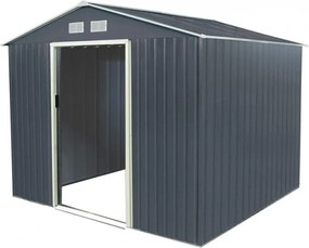 RESIGILAT- Magazie de Gradină, Oțel Galvanizat, Uși Duble, Gri Antracit,312.8x248.2x194 cm,