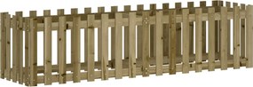 vidaXL Pat înălțat grădină design gard 200x50x50 cm lemn impregnat pin