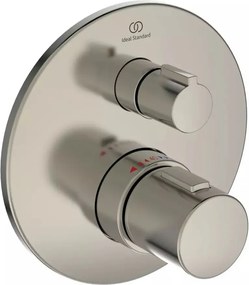 Baterie dus incastrata Ideal Standard Ceratherm T100 argintiu Silver Storm fara corp ingropat