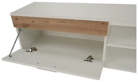 Perete living, alb / stejar artizanal, KEVIN