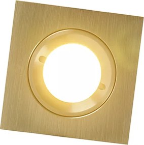 Spot modern îngropat auriu pătrat IP44 - Xena