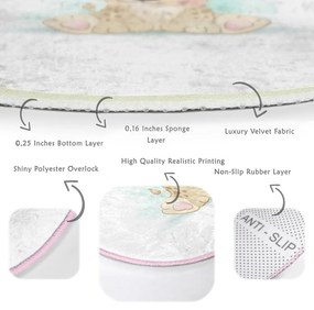 Covor pentru copii alb ø 80 cm Comfort – Mila Home