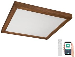 Plafonieră LED dimabilă Brilagi WOODY FRAME LED/50W/230V stejar 60x60 cm IP44 + telecomandă