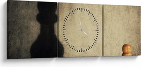 Tablou - Șah 2 (cu ceas) (90x30 cm)