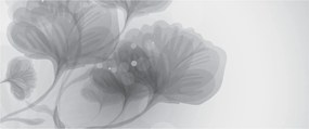 Tablou - Flori în nuanțe gri (120x50 cm)
