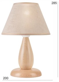 Lampă de masă AMFORA 1xE27/60W/230V bej/fag