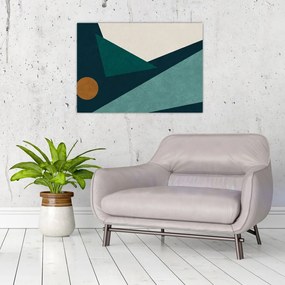 Tablou pe sticlă - Abstract cubic (70x50 cm)