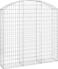 vidaXL Coș gabion arcuit, 150x30x140/160 cm, fier galvanizat