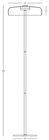 Lampadar, Lampa de podea design modern LED DECO negru/ fumuriu