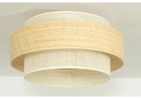 Plafonieră BOHO 1xE27/60W/230V Ø 40 cm iută/crem