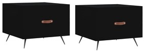 vidaXL Măsuțe de cafea, 2 buc., negru, 50x50x40 cm, lemn compozit