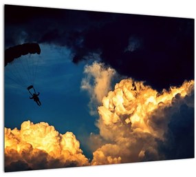 Tablou cu parașutiști în ceruri (70x50 cm), în 40 de alte dimensiuni noi