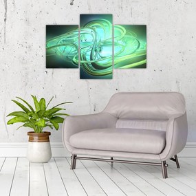 Tabloul cu abstracție verde (90x60 cm)