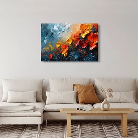 Tablou - Pictură abstractă de flori III. (90x60 cm)