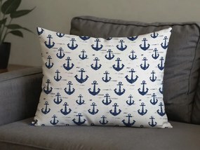 Fata de perna din policoton  NAVYSTA POLY 70x90 cm, albastru-alb