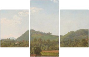 Tablou - Simon Denis,  View Near Naples, reproducere (90x60 cm)