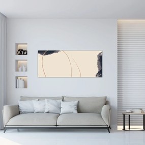 Tablou - Abstractizare bej (120x50 cm)