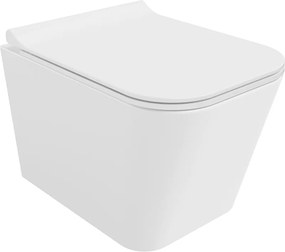 Mexen Teo vas de toaletă fără ramă cu capac slim cu închidere lentă, duroplast, alb lucios - 30850700