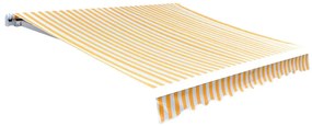 vidaXL Pânză de copertină, portocaliu și alb, 350 x 250 cm