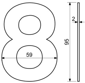 Numărul casei 8", RN.95L, negru"