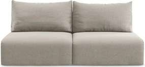 Canapea taupe extensibilă/cu spațiu de depozitare cu tapițerie din catifea 216 cm Kalena – Makamii