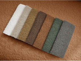 Canapea portocalie cu tapițerie din țesătură bouclé 193 cm Elina – Bobochic Paris