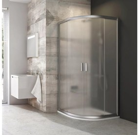 Ravak 3B240U00ZG - Cabină de duș BLIX, 4 elemente, cu formă în sfert de cerc, 80x80cm, satinată