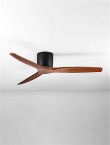 Ventilator de tavan cu telecomanda NINEMIA negru/dark wood