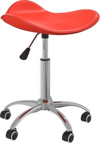 vidaXL Scaun pentru salon spa, roșu, piele ecologică